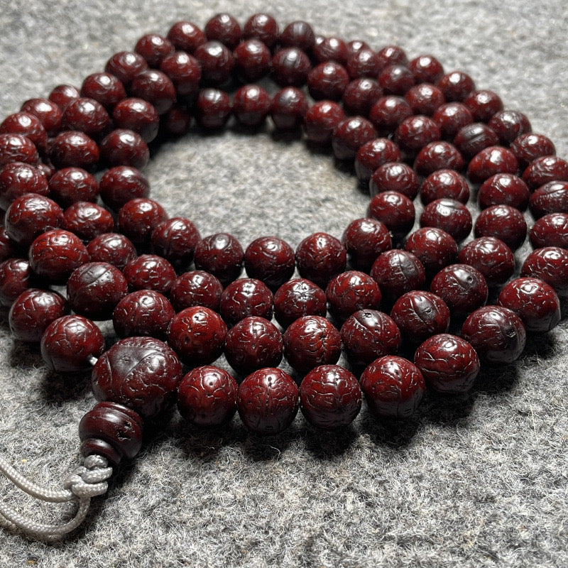 Tibetan Style 108 Phoenix Eye Bodhi Beads Prayer Bracelet - Mala Beads Wrist Rosary